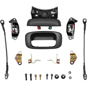 Tailgate Handle Latch Rebuild Kit, Compatible with 1999-2006 Chevy Silverado 1500 2500 3500, GMC Sierra, Replaces# 15997911 15921948 Rear Tail Gate Door Parts Gasket Bezel Lock Bolt Hinge Locking Set