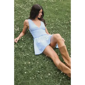 Marline Mini Dress - Blue Stripe