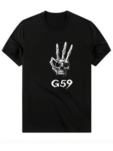 Get This G59 T-Shirt for All - Day Comfort Men'S Round Neck Suitable for a Relaxed Lifestyle a Fashionable And Comfortable Option Same Style for Men And Women 2026 Summer Short-Sleeved Printed T-Shirt 220G
