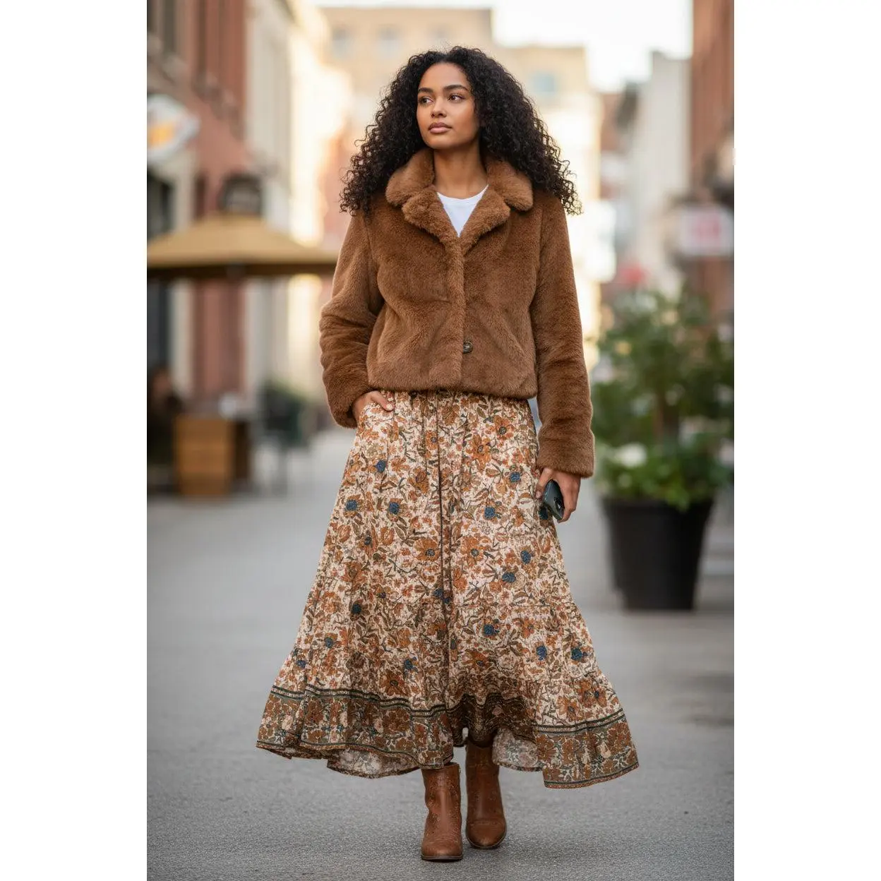 Free People Faux Fur Deadstock Jacket