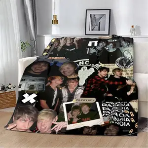 Sam and Colby XPLR Printed Flannel Throw Blanket – Soft, Warm for Home, Travel, Birthday Gift