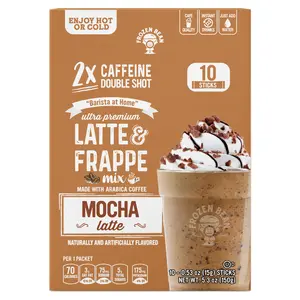 The Frozen Bean Mocha Frappe & Latte Instant Mix – 10 Single-Serve Packs (Carton)
