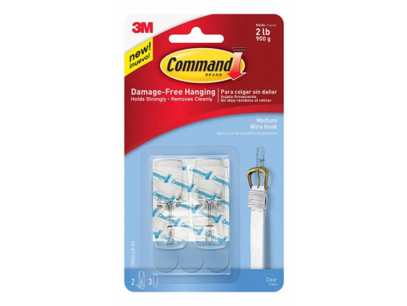True Value Medium Wire Toggle Command Hooks, Removable Wall-Mounted Home Storage Hooks, Set of 4