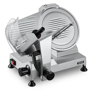 VEVOR Commercial Meat Slicer, 320W Electric Deli Food Slicer with 12" Carbon Steel Blade, Built-In Sharpener & 0-0.6" Adjustable Thickness for Frozen Meat, Ham, Baguett, Steak, UL Approved