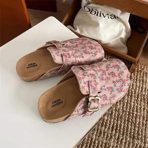 Dream Universe Hot-selling Fairy Style Retro Flat-bottomed Bag Head Slippers for Women Summer Wear 2026 New with Skirt and Half Slippers
