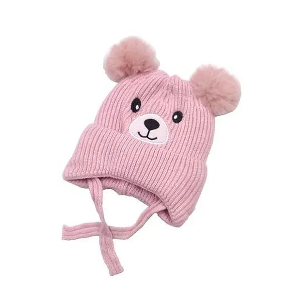 SnuggleBear PomPom Beanie – Wholesale Dozen Pack (Soft Knit + Fleece Lined)