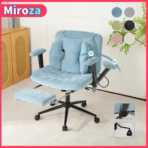 【Miroza】Criss-cross Chair with Manually Inflatable Cushion and Flippable armrest, Modern Accent Casual Living room Chair, Adjustable Seat Height, Lumbar Support and Armrests, Suitable for Living Rooms, Bedrooms and Offices