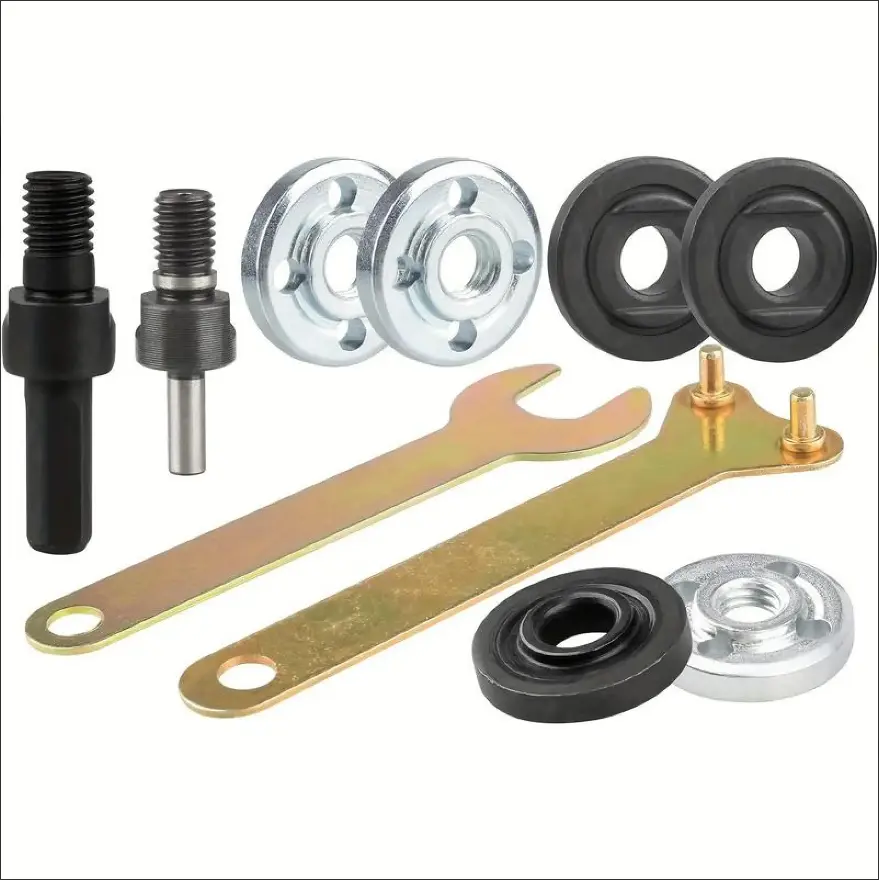 Industrial Electric Drill to Angle Grinder Conversion Connecting Rod Kit - Includes 6-mm & 10-mm Bushings, Wrench - Suitable for Heavy-Duty Hardware Applications with Modular Electric Drills