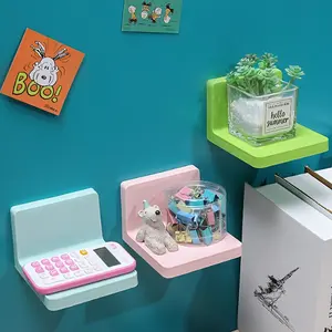 4-Pack Wall-Mounted Floating Shelves, Punch-Free Wall Storage Rack, Decorative Wall Shelves, Accessories for Bathroom, Kitchen, Study, Living Room, Bedroom, Home Organization and Storage Supplies, Room Decor, Home Decor, Floating Shelves, Decoration