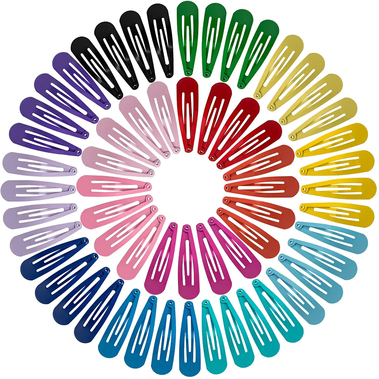 60 Pcs Hair Barrettes, Non-Slip Hair Clips, 2 Inch Metal Hairpins Accessories for Toddlers, Girls, Kids, Teens, Women