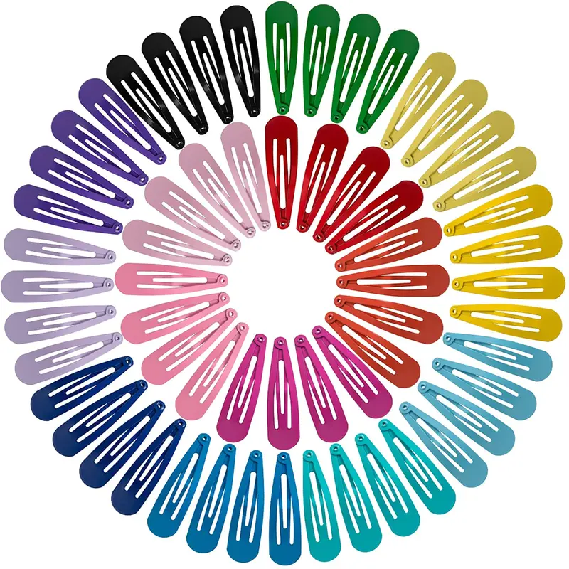60 Pcs Hair Barrettes, Non-Slip Hair Clips, 2 Inch Metal Hairpins Accessories for Toddlers, Girls, Kids, Teens, Women