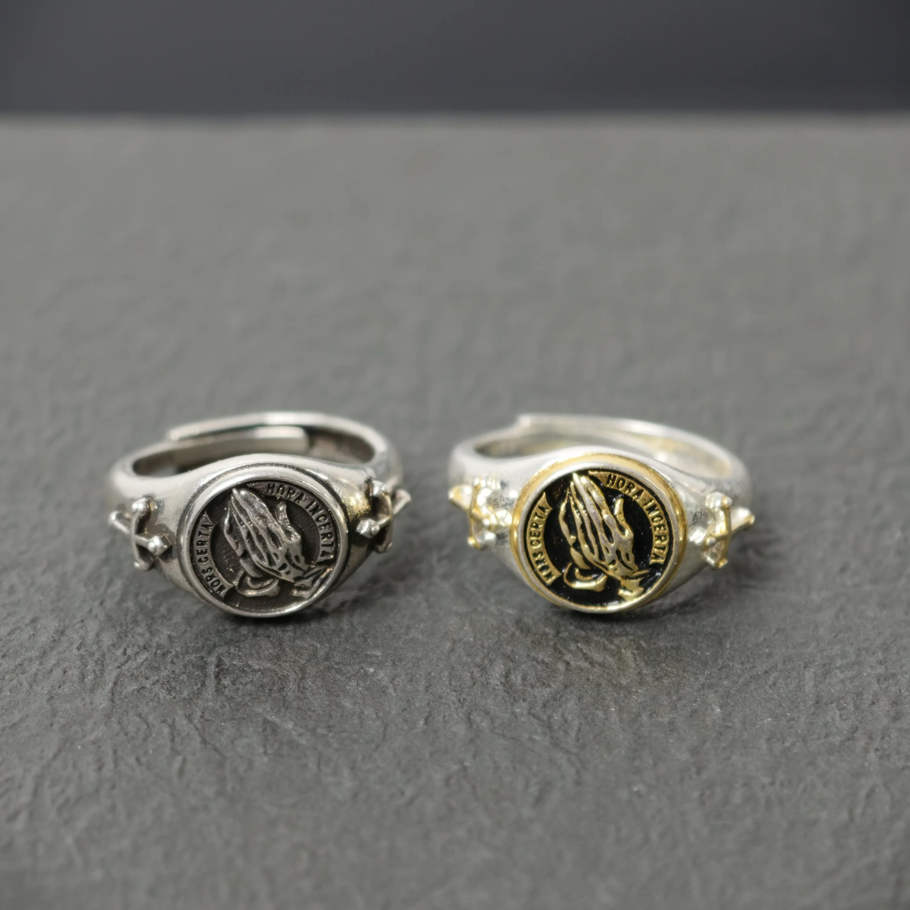 Praying Hands Ring – Adjustable Open Ring for Men & Women, Faith & Prayer Ring, Meaningful Gift