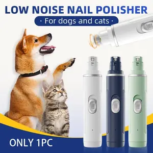 Nail Grinder with LED Light, 2-Speed Powerful Electric Pet Nail Trimmer, Professional Quiet Painless Grooming Paw Trimmer for Dogs and Cats