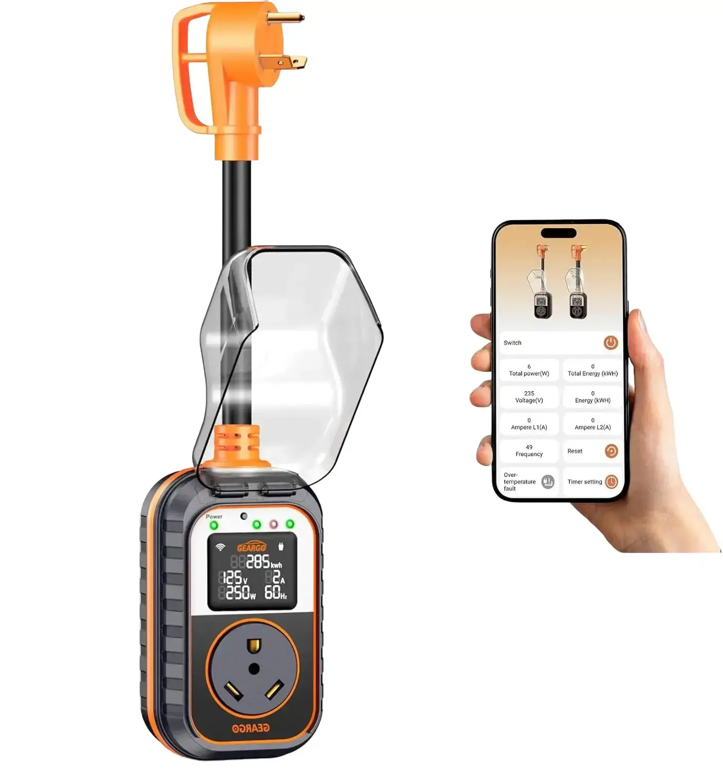 30A Smart RV Surge Protector with Bluetooth Monitoring | 15,000J