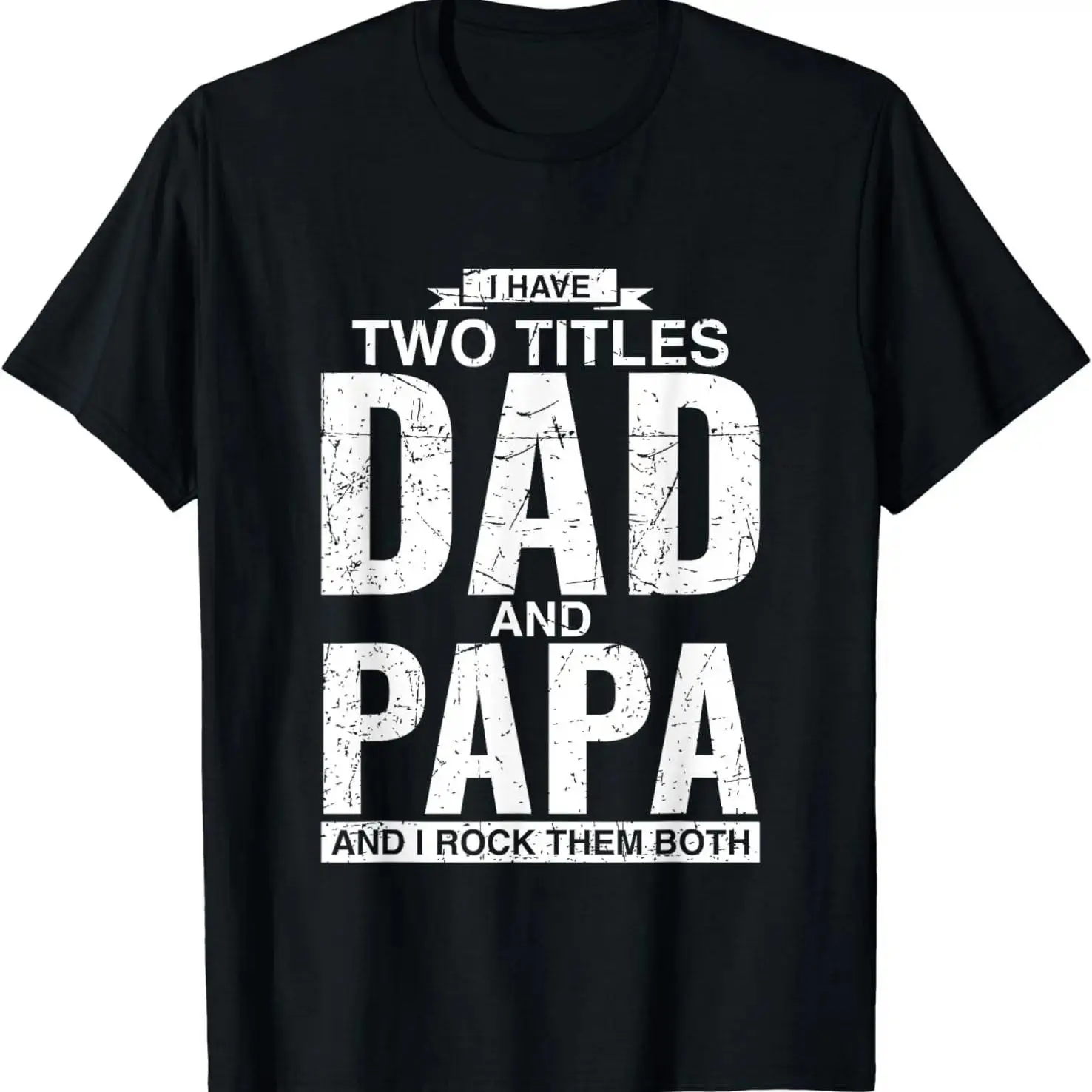 Men's 'Dad and Papa' Graphic Print T-Shirt - Casual Round Neck Short Sleeve Tee in Soft Cotton Fabric, Funny Father's Day Gift for Easy Outfits, Top, Tshirt, Streetwear