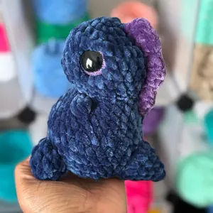 Hand-crocheted chonky Dino
