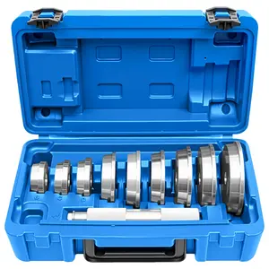 Bearing press kit, 10-piece bearing race and seal bushing driver installation set, with seal driver and 9 bearing adapters, seal installation bearing driver kit for bearing installation