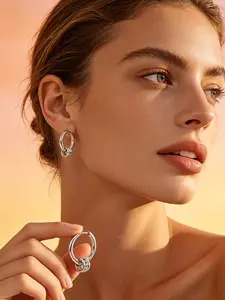 Stainless Steel Earrings for Women, Simple and Versatile Luxury Ear Cuffs, Fashionable Commuter Jewelry, Elegant Everyday Accessory