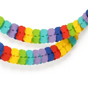 Vibrant Rainbow Tissue Paper Garland