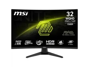 MSI 31.5" 180 Hz Rapid VA QHD(2560 x 1440) Gaming Monitor-180Hz, 0.50ms, Adaptive Sync VESA Mountable, MAG 321CQF E18