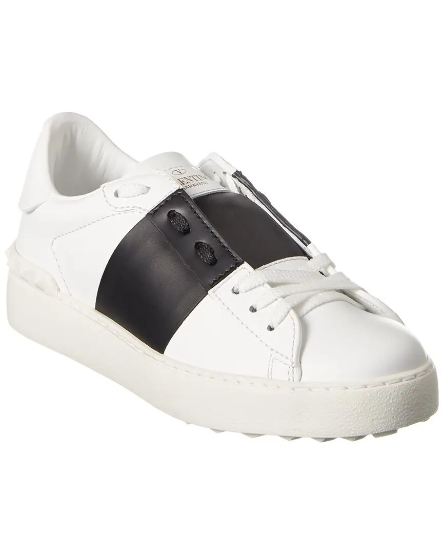 Valentino Rockstud Open Leather Sneaker