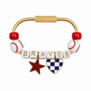 Beaded Bag Charm Atlanta baseball