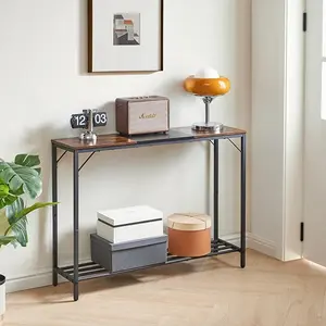 42.1"L Narrow Console Table with Storage Shelf for Entryway, Hallway, Living Room