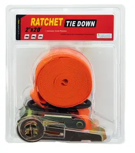 WorldWide Sales Online Tool Essentials 20ft x 2 Inch Ratcheting Tie Down Ratchet Strap