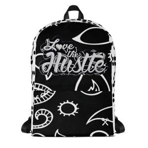 Love The Hustle Bandana Backpack, Black Tops II