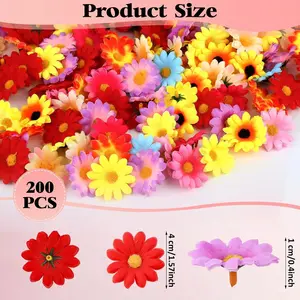 200pcs 1.57in simulation small sun flower head small chrysanthemum flower decoration mixed color Room Decorative