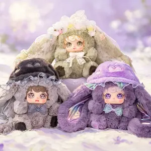 YOUYOU Jellyfish Hat 600% Plush Toy Doll Blind Box Collection，Bunny Plush Dolls，Soft Furry Collectibles