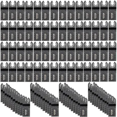 100-Piece Oscillating Multi-Tool Accessory Kit – Saw Blades For Wood, Metal, Plastic, Sanding Pads, Scrapers & More – Universal Fit