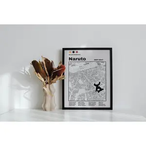 Minimalist Naruto poster, Pain Almighty Push, Modern, Manga, Original, Unique Style, Anime Wall Art, Japanese Decor, Room Aesthetic