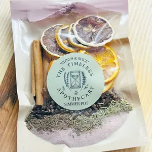 Citrus & Spice Simmer Pot Blend- Home Fragrance- Chemical Free- Handmade Blend- 3 oz. bag