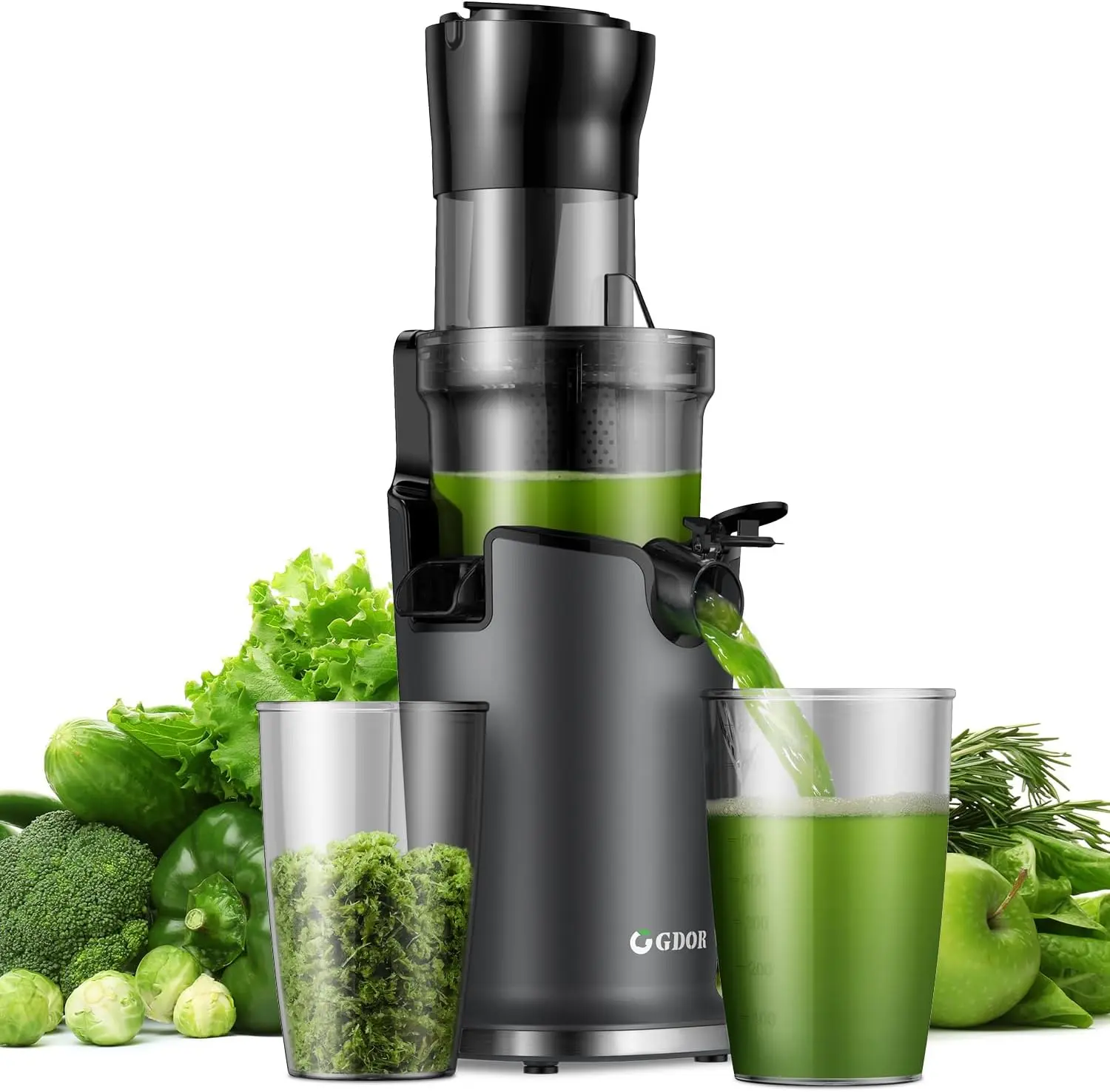 Cold Pressed Juicer, Fruit Juice Extractor, Whole Vertical Juicer with 3.5" Large Chute, High Yield, Easy Clean for Whole Fruits & Vegetables | TikTok Shop Back to School