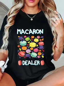 100% Cotton Macaron Dealer Funny Macaron Lover Girl Who Loves Macarons T-Shirt