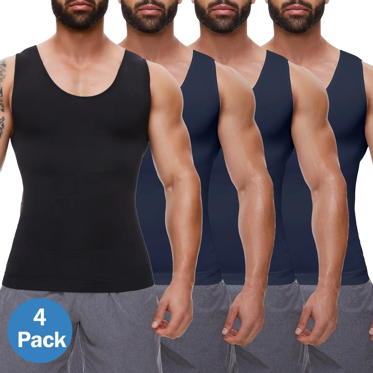 Navy Blue (3 Pack)+Black