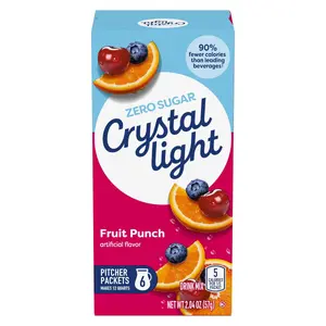 Fruit Punch Artificially Flavored Powdered Drink Mix, 72 ct Pack, 12 Canisters of 6 Pitcher Packets