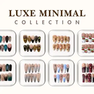 LUXE MINIMAL Collections - Handmade Press-On Nails | Reusable, Salon-Quality, Long-Lasting, Glossy Design
