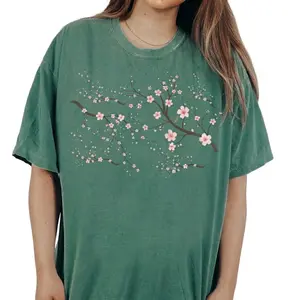 [ SALE UP TO 43% ] Cherry Blossom Comfort Colors Shirt, Retro Sakura Floral Tee, Japanese Flower Aesthetic Gift