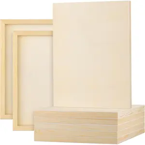 8 Pack  Panels 11 x 14 Inch Wooden Panels Canvas Unfinished Craft  Boards Panels for Art Crafts  and Oil Painting Pouring DIY Projects