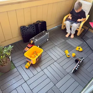 22 Pack Interlocking Floor Tiles, 12"x 12"Outdoor Flooring,All-Weather Waterproof Deck Tiles for Patio/Poolside/Garage/Gym, Easy to Install
