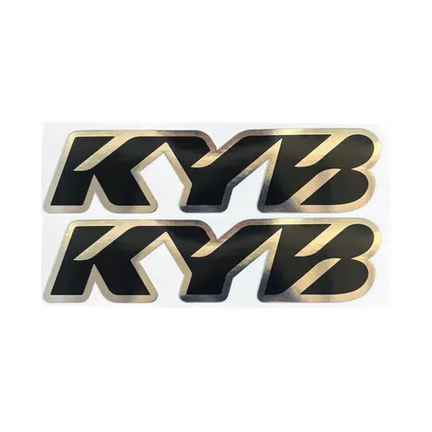 KYB Fork Decals Stickers for Emotos, Heavy Duty Adhesive Motorcycle Accessories, Chrome Apollo Silver Custom Graphic Decals