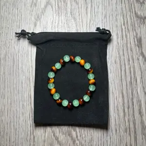 Adjustable Green & Brown Beaded Bracelet Handmade Manifestation Jewelry with Unique Bead Design