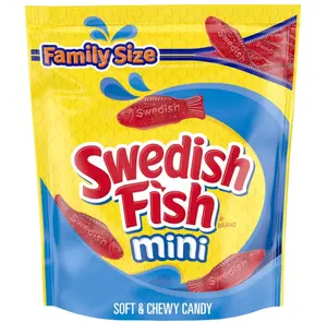SWEDISH FISH Mini Soft & Chewy Gummy Candy, Family Size, Bulk Candy, 1.8 lb