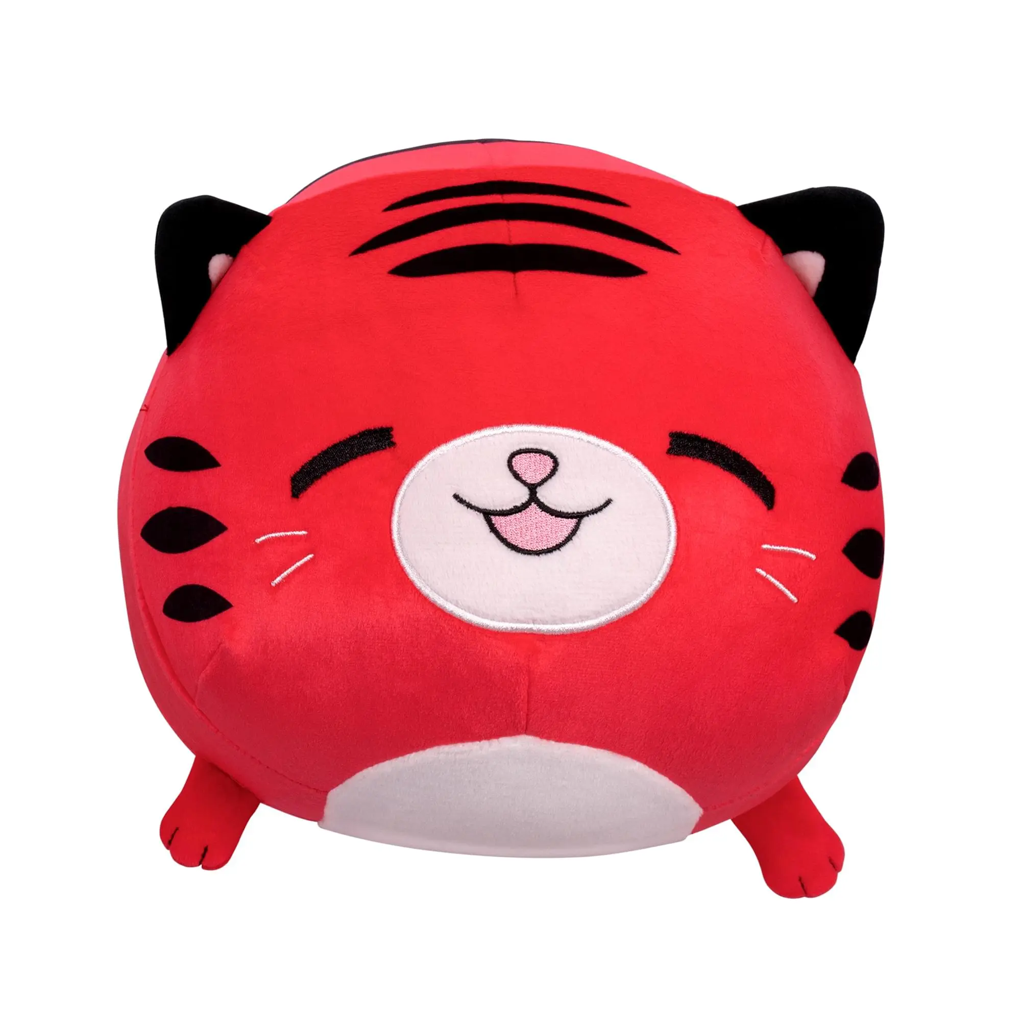 MochiOshis 12-Inch Red Tiger Character Plush Toy - Cuddly Stuffed Animal, Soft Adorable Cartoon Creature | Puyumi Purroshi, Cuddly Stuffed Animals, Soft Adorable Stuffed