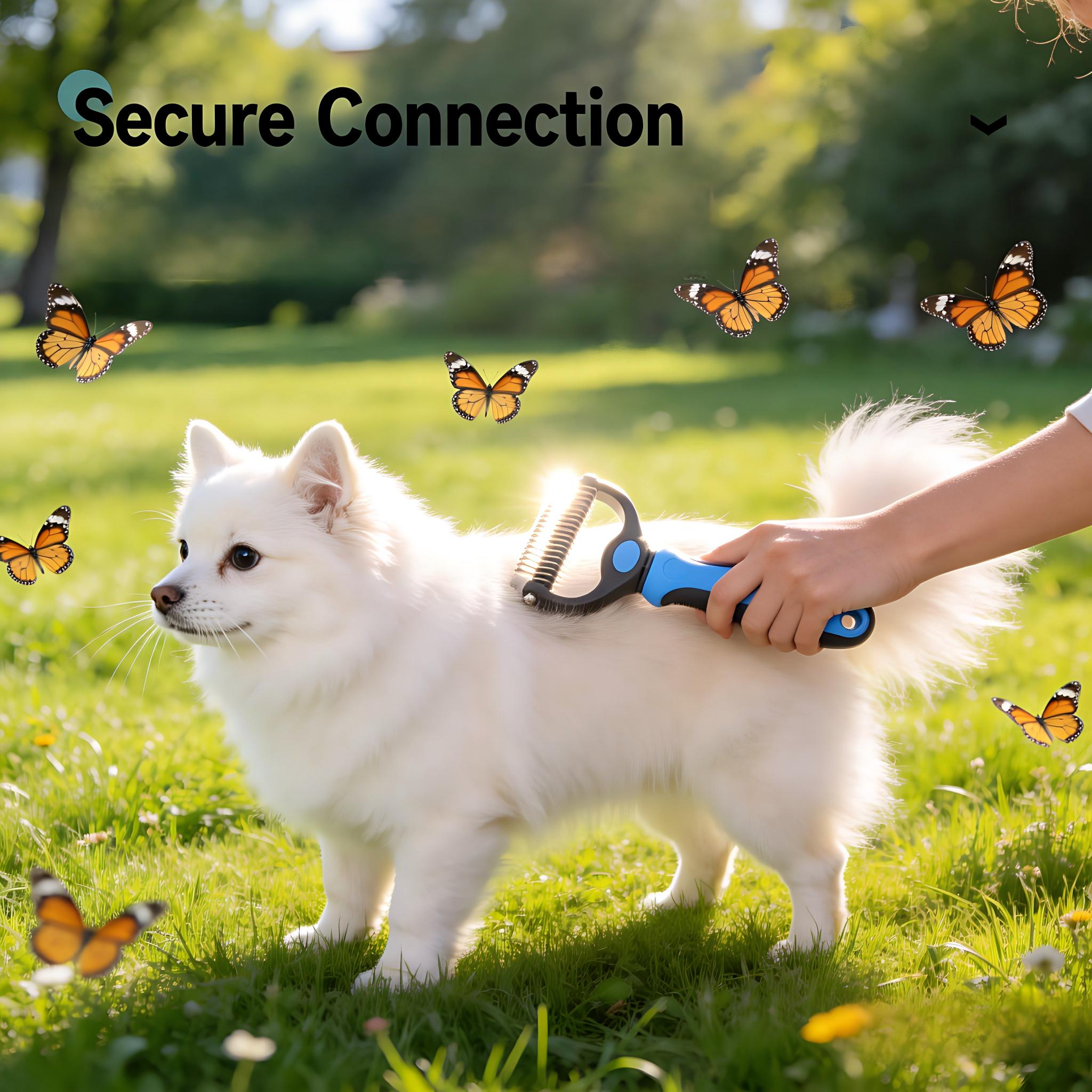 Multi-tooth pet grooming comb - double-sided painless hair removal comb,suitable for dogs and cats,easily combs the undercoat.