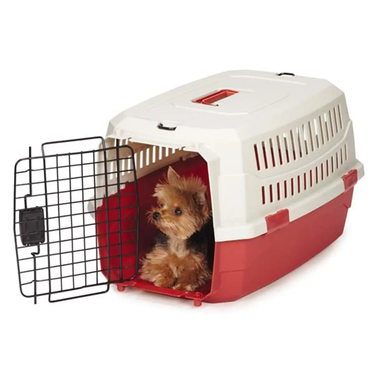 212 MAIN Guardian Gear Contain Me XS Flame Pet Travel Cage - Side Latch, Easy Assembly, Secure Carry, Ventilated Design