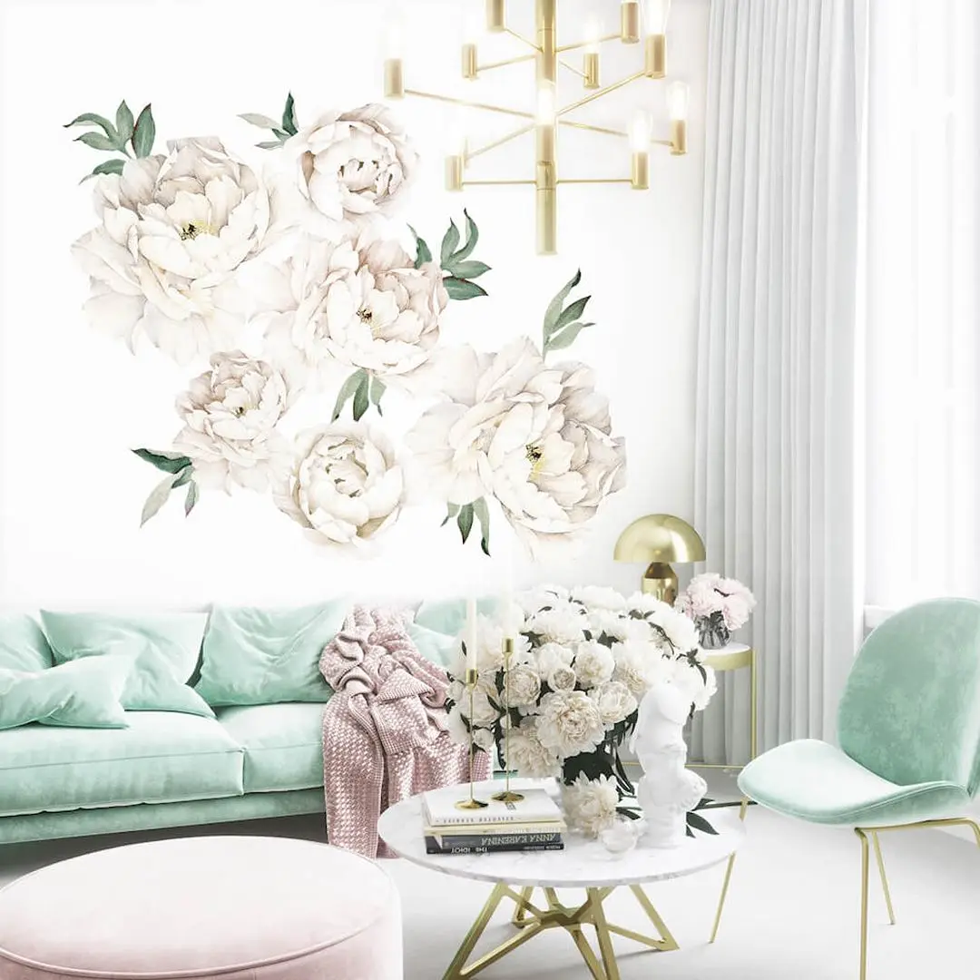 Peony Wallstickers- White