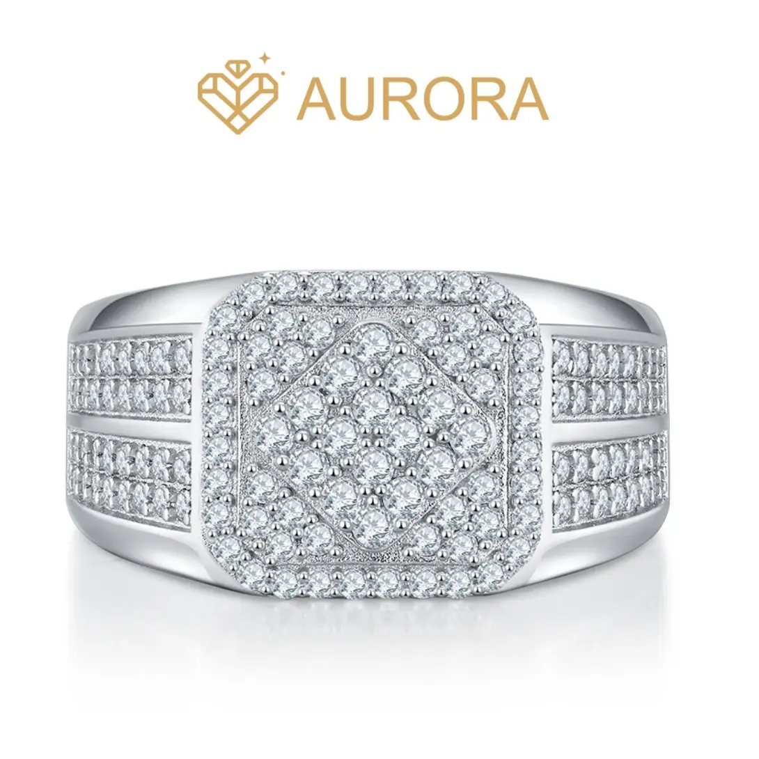 【#76 Starry night】Moissanite rings with 925 Sterling Silver Male ring man ring couple ring Synthetic Moissanite 【#76 Starry night】Moissanite rings with 925 Sterling Silver Male ring man ring couple ring Synthetic Moissanite